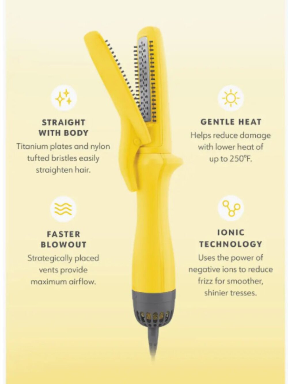 Drybar The Straight Shot Blow Drying Flat Iron Brand New